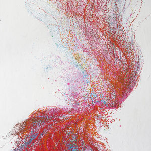 Peinture à l'acrylique intitulée "Torsion"