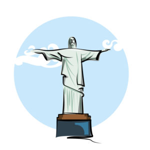 Illustration du Christ rédempteur de Rio